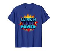 Lunch Lady Power : Pop Art rétro pour Les héros de la gastronomie T-Shirt, Homme, Bleu Royal, L