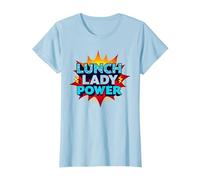 Lunch Lady Power : Pop Art rétro pour Les héros de la Restauration T-Shirt, Femme, Bleu Céleste, S