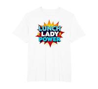 Lunch Lady Power : Pop Art rétro pour Les héros de la Restauration T-Shirt, Homme Grandes Tailles, Blanc, 5X Tall