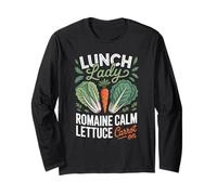 Lunch Lady Romaine Calme Laitue Carotte Sur Funny Colleague Manche Longue