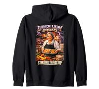 Lunch Lady Squad Stirring Things Up School Cafétéria Bootleg Sweat à Capuche