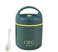 Lunch Thermal Empilable,Conteneurs Thermiques Empilables | Pot alimentaire isotherme sous vide à double paroi à 2 niveaux pour aliments chauds - Les conteneurs thermiques gardent les aliments chauds e