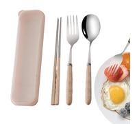 Lunch Utensil - Stainless Steel, 7,28 x 1,5 in Cutlery Set de voyage portable Silverware | Compact Storage Box Dining Kiet With Case | For Home Wedding Party Picnic Outdoor College Travel Daycare Road