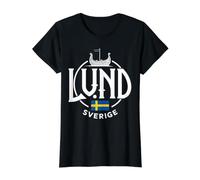 Lund Sverige Drapeau de Navire Viking Suède T-Shirt Graphique avec Valeur
