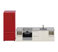 Lundby Accessoires de Cuisine pour Maison de poupées - Maison de poupée - Évier de Cuisine, Placard, réfrigérateur, 2 pièces pour poupées Miniatures de 11 cm, âge 3 Ans et Plus, échelle 1:18