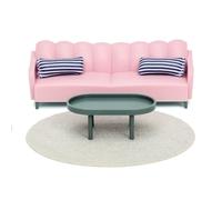Lundby de Base Rose Canapé Et Café Table Maison Poupées Ensemble Meubles Salon