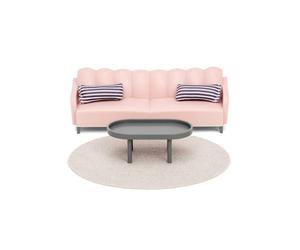 LUNDBY Jeux gris / rose / noir, Taille One Size