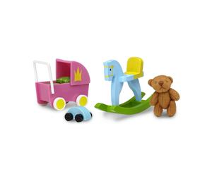 Lundby Poppenhuis accessoires - mini poppen huismeubels, kunststof & stoffen pop