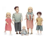 Lundby Poupées Maison Charlie Famille Maman Papa Avec 2 Enfants Et Bébé Moderne
