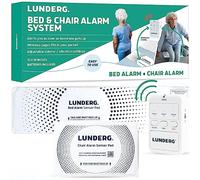 Lunderg Ensemble d'alarme sans fil pour lit et chaise pour personnes âgées | Vous alerte quand ils se lèvent, pas d'alarme dans la chambre pour effrayer vos proches, excellent pour les soins de démence