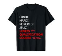 Lundi Mardi Jeudi Entraînement Qualification Journée de Course T-Shirt Graphique avec Valeur