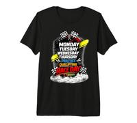 Lundi Mardi Jeudi Entraînement Qualification Journée de Course T-Shirt Haut de Gamme