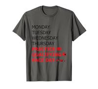 Lundi Mardi Jeudi Entraînement Qualifying Race Day T-Shirt