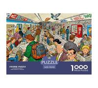 Lundi Matin à la Ligne B du RER de Paris Puzzle en Bois Imperméable DIY Puzzles De 1000 Pièces pour Adultes Cadeaux Amusant Jeux Éducatifs
