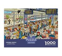 Lundi Matin à la Ligne B du RER de Paris Puzzle en Bois Imperméable DIY Puzzles De 1000 Pièces pour Adultes Cadeaux Amusant Jeux De Stimulants