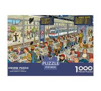 Lundi Matin à la Ligne B du RER de Paris Puzzle en Bois Imperméable DIY Puzzles De 1000 Pièces pour Adultes Coloré Jeux Éducatifs