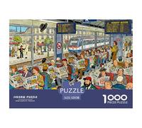 Lundi Matin à la Ligne B du RER de Paris Puzzle en Bois Imperméable DIY Puzzles De 1000 Pièces pour Adultes Coloré De Décoration pour La Maison