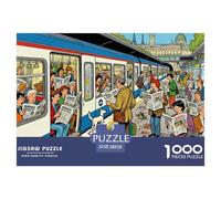 Lundi Matin à la Ligne B du RER de Paris Puzzle en Bois Imperméable Puzzles De 1000 Pièces pour Adultes Amusant Jeux Éducatifs