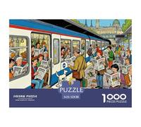 Lundi Matin à la Ligne B du RER de Paris Puzzle en Bois Imperméable Puzzles De 1000 Pièces pour Adultes Cadeaux Impossible Jeux Éducatifs