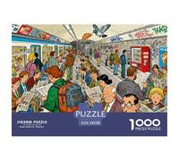 Lundi Matin à la Ligne B du RER de Paris Puzzle en Bois Imperméable Puzzles De 1000 Pièces pour Adultes Cadeaux Coloré De Décoration pour La Maison