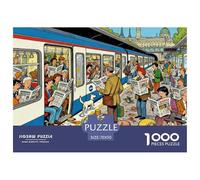 Lundi Matin à la Ligne B du RER de Paris Puzzle en Bois Imperméable Puzzles De 1000 Pièces pour Adultes Cadeaux Défi Et Casse-tête Jeux Éducatifs