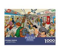Lundi Matin à la Ligne B du RER de Paris Puzzle en Bois Imperméable Puzzles De 1000 Pièces pour Adultes Cadeaux Coloré De Décoration pour La Maison