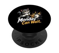 Lundi Peut Attendre - Réveil Cat Smash PopSockets PopGrip Adhésif