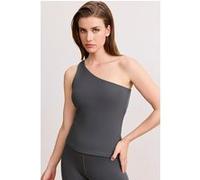 Lune Active Sienna Shape One Shoulder Top Dark Grey Taille: XL | Tanktops Outlet | Femme | Gris