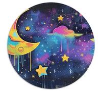 Lune and Stars Puzzle 1000 Pièces Cadeau Unique Jeu Éduchatif Défi Jouet À De Qualité Supérieure Peinture Art pour Adultes Enfants 1000pcs (67.5x67.5cm)