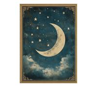 Lune Croissant Étoiles Nuage Puzzle, 1000 Pièces Jeu Intérieur Adulte | 70x50cm Carton, Exercice Mental, Assemblage Précis, Amateurs D'art, Réduction Du Stress