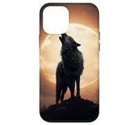 Lune d'art numérique - Loup - Cool Wolf Leader Flfa - Full Moon Coque pour iPhone 12 Mini