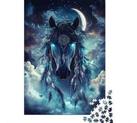 Lune de Cheval Magique Puzzle 1000 Pièces Adulte Enfants Qualité Supérieure Classique Papier Cadeau pour Hommes Jeu De Famille Éducatif Défi 70x50cm/1000pcs