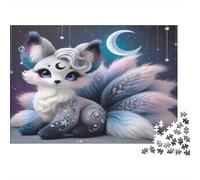 Lune de l'étoile du Renard Puzzles 1000 Pièces Papier recyclé pour Adultes Puzzle pour Adultes Jeu éducatif avec défi Cadeau et activité Amusant pour la Maison 70x50cm/1000pcs