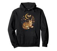 Lune de Loup céleste bohème à Motif Floral Sweat à Capuche