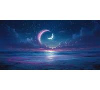 Lune Diamond Painting RêVe Peinture Diamant Adulte Point de Croix Activité Manuelle Adulte Mosaique Loisir Creatif Peinture Diamant DIY Diamond-Painting Enfant, pour Decoration Automne 20x40cm F - 353