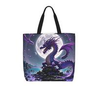 Lune Du Dragon Sac Cabas Imperméable Sacs De Courses Réutilisable Sac A Main Femmes Pour Quotidienne Shopping Gym