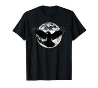 Lune et Corbeau Dark Gothic Night Mystic Crow Sky T-Shirt