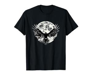 Lune et Corbeau Dark Gothic Night Sky Mystic Forest Scène T-Shirt