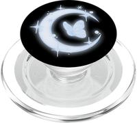 Lune et Papillon Brillent dans Le Ciel étoilé PopSockets PopGrip pour MagSafe