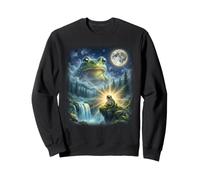 Lune Grenouille Forêt Nature Fantaisie Faune Cottagecore Vintage Sweatshirt