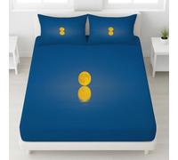 Lune Lunaire Réflexion sur l’Eau Drap Housse, Nuit Ciel Drap Housse pour Matelas Epais - Draps Housses Élastique Doux avec Bonnet 30cm pour Adultes (140x200x30,Harmonieux Serein Rêveur Moderne)