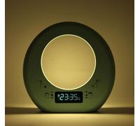 Lune multifonction Lampe de table Lumière de nuit Indicateur de temps Nouvel éclairage Réveil - Vert clair