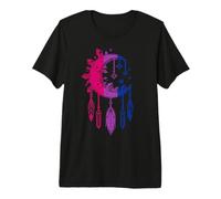 Lune Mystique & Cristaux - Attrape-Rêves Fierté Bi T-Shirt Haut de Gamme
