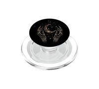 Lune Mystique Mains Squelette Style Gothique Vintage PopSockets PopGrip pour MagSafe