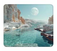 Lune Petit Tapis de Souris 270x220mm avec Base en Caoutchouc Antidérapant et Imperméable, Gaming Tapis de Souris pour Femmes, Hommes, Ordinateurs Portables sans Fil, Cadeau Homme, Montagne Y-5682