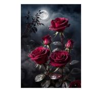 Lune Rose Brouillard Puzzle, 1000 Pièces Jeu D'intérieur Adulte | 52x38cm Carton, Exercice Mental, Finition Surface Lisse, Amateurs De Puzzles, Réduction Du Stress