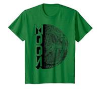 Lune Terre Satellite Espace Vintage Planète Rétro Astronaute T-Shirt, Enfant, Vert Kelly, 12 Ans