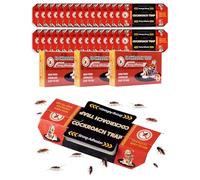 LUNEKUCK 30 Pcs Piege Cafard Produit Anti Cafards Puissant Professionnel Piège à Cafard Attrape Blatte pour Cuisine Salle de Bain