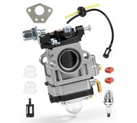 LUNEKUCK Carburateur Debroussailleuse 52cc 49cc 43cc Carburateur pour Moteur à Deux Temps Kit Carbu avec Bougie d'Allumage Durite Essence Joint Pompe Amorçage