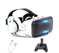 Lunette 3D VR, Casque de Réalité Virtuelle, Casque VR, Contrôleur Bluetooth Smartphone pour iPhone 13 Pro Max/13 Pro/13/12/11, pour Samsung Galaxy S21, Huawei, Xiaomi séries ( Color : G , Size : Ios )